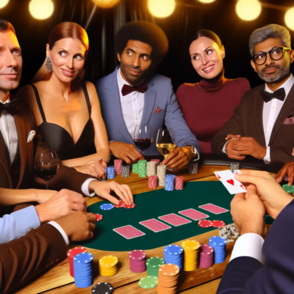 Stół pokerowy podczas wieczoru gier offline Night Vibe Factory